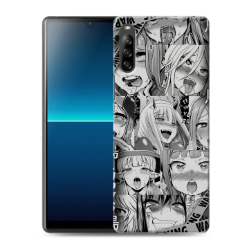 Силиконовый чехол на Sony Xperia L4 с принтом Ahegao Ахегао Аниме