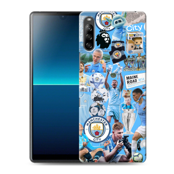 Силиконовый чехол на Sony Xperia L4 с принтом Man City Манчестер Сити
