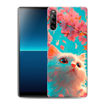 Силиконовый чехол на Sony Xperia L4 с принтом Красивый кот