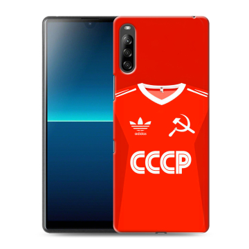 Силиконовый чехол на Sony Xperia L4 с принтом Флаг Герб СССР