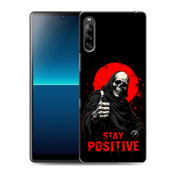 Силиконовый чехол на Sony Xperia L4 с принтом смешной скелет