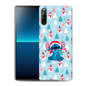 Силиконовый чехол на Sony Xperia L4 с принтом Стич Новый год