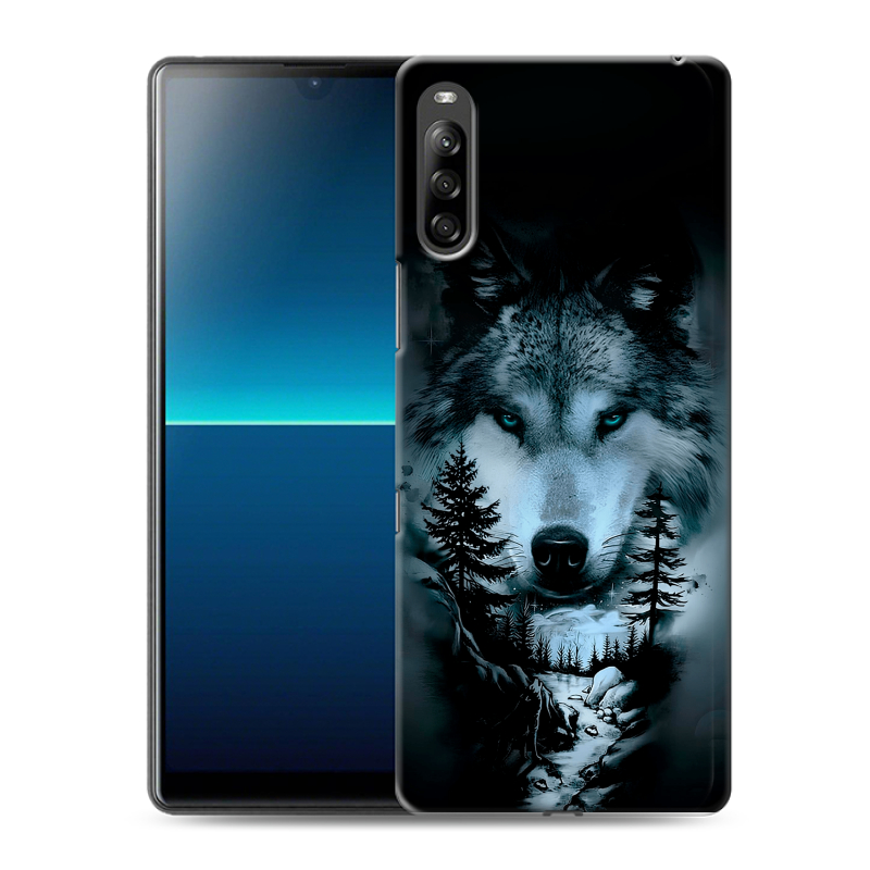 Силиконовый чехол на Sony Xperia L4 с принтом Лесной волк Силиконовый чехол на Sony Xperia L4 с принтом Лесной волк