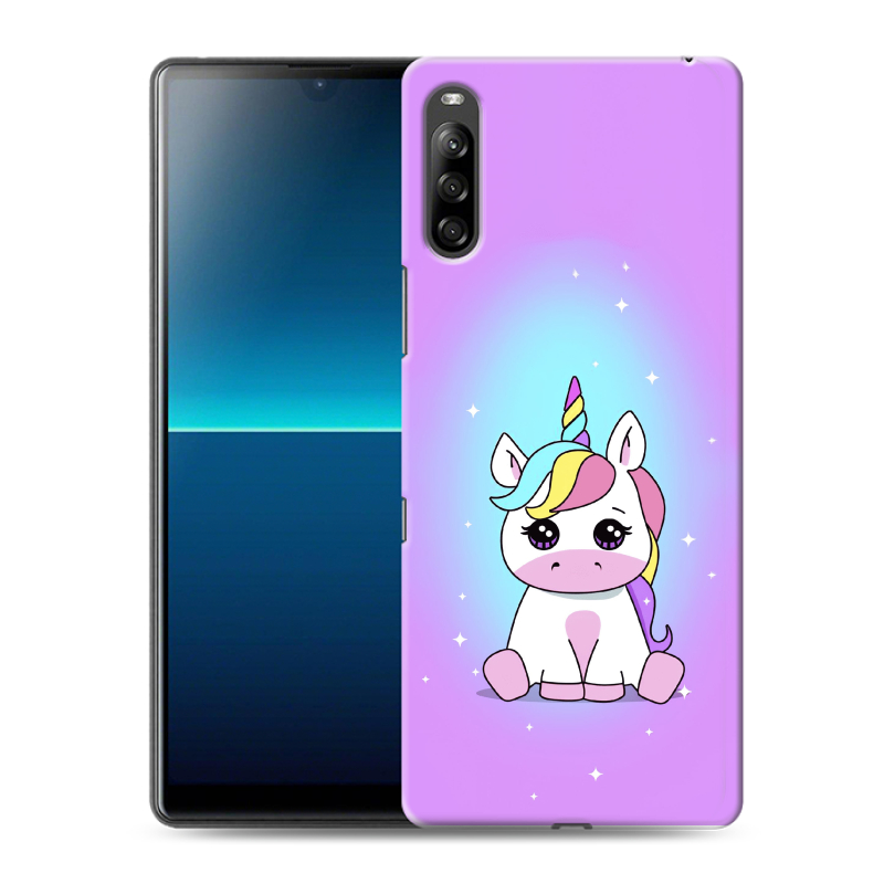 Силиконовый противоударный чехол на Sony Xperia L4 с принтом Единорог Силиконовый противоударный чехол на Sony Xperia L4 с принтом Единорог