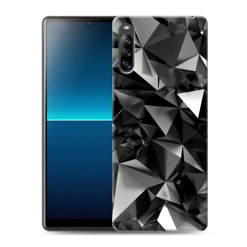 Силиконовый чехол на Sony Xperia L4 с принтом Черные кристаллы Силиконовый чехол на Sony Xperia L4 с принтом Черные кристаллы