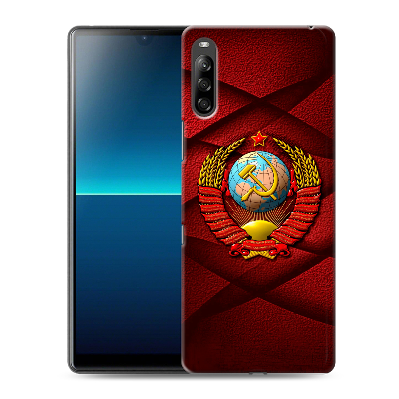 Силиконовый противоударный чехол на Sony Xperia L4 с принтом Герб СССР Силиконовый противоударный чехол на Sony Xperia L4 с принтом Герб СССР