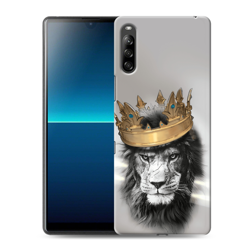 Силиконовый чехол на Sony Xperia L4 с принтом Лев с короной Силиконовый чехол на Sony Xperia L4 с принтом Лев с короной