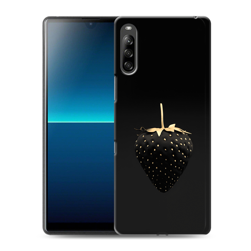 Силиконовый противоударный чехол на Sony Xperia L4 с принтом Черная клубника Силиконовый противоударный чехол на Sony Xperia L4 с принтом Черная клубника