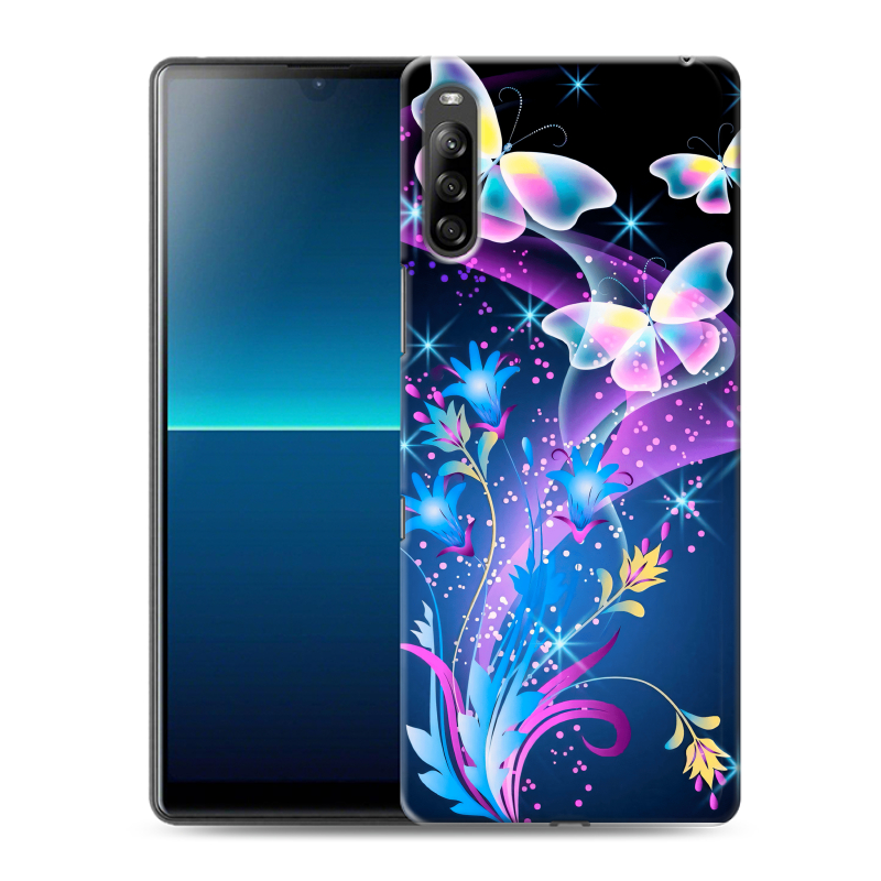 Силиконовый чехол на Sony Xperia L4 с принтом Бабочки Силиконовый чехол на Sony Xperia L4 с принтом Бабочки