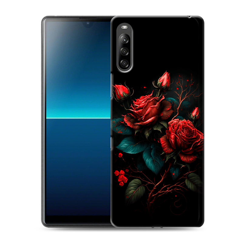 Силиконовый чехол на Sony Xperia L4 с принтом Розы красные Силиконовый чехол на Sony Xperia L4 с принтом Розы красные