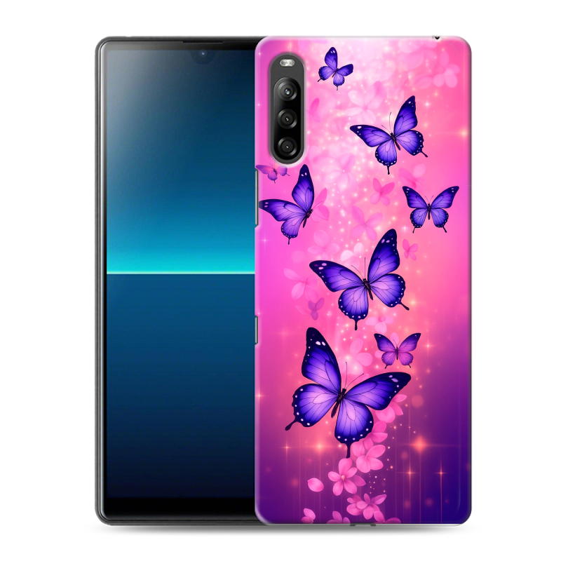 Силиконовый чехол на Sony Xperia L4 с принтом Бабочки Силиконовый чехол на Sony Xperia L4 с принтом Бабочки
