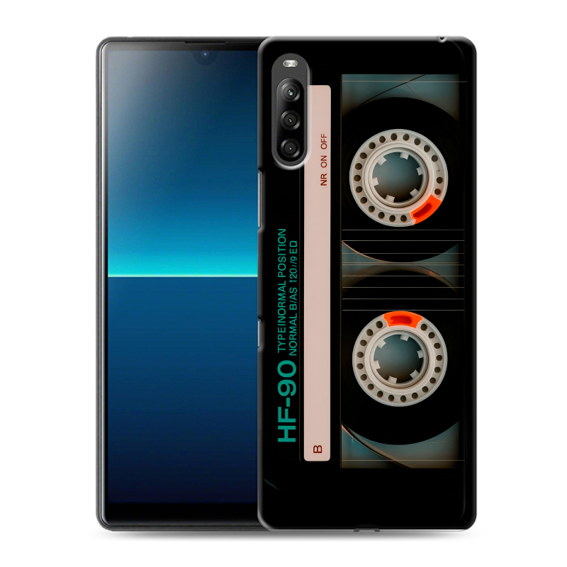 Силиконовый противоударный чехол на Sony Xperia L4 с принтом Кассета Силиконовый противоударный чехол на Sony Xperia L4 с принтом Кассета