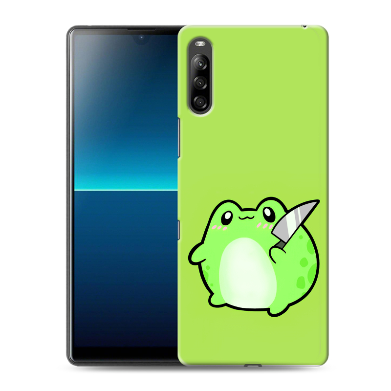 Силиконовый противоударный чехол на Sony Xperia L4 с принтом Лягушенок Силиконовый противоударный чехол на Sony Xperia L4 с принтом Лягушенок
