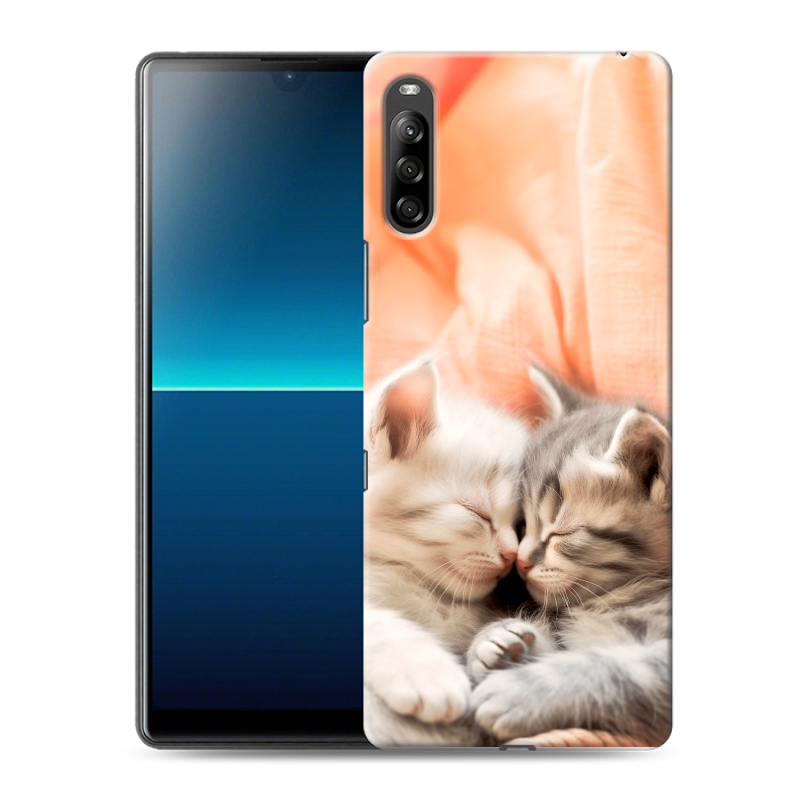 Силиконовый противоударный чехол на Sony Xperia L4 с принтом Котята Силиконовый противоударный чехол на Sony Xperia L4 с принтом Котята
