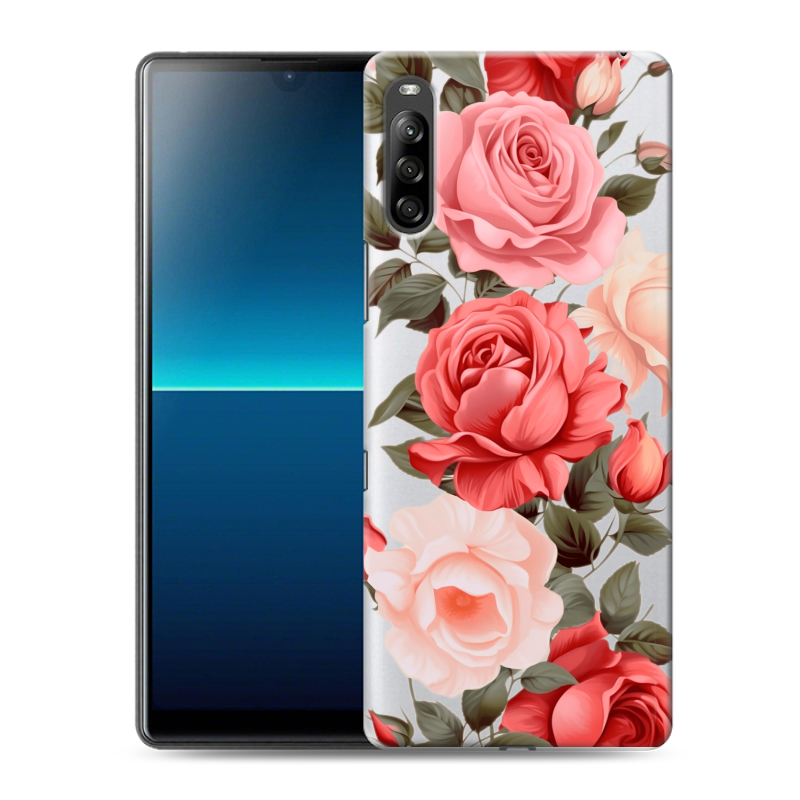 Силиконовый чехол на Sony Xperia L4 с принтом Розы Силиконовый чехол на Sony Xperia L4 с принтом Розы