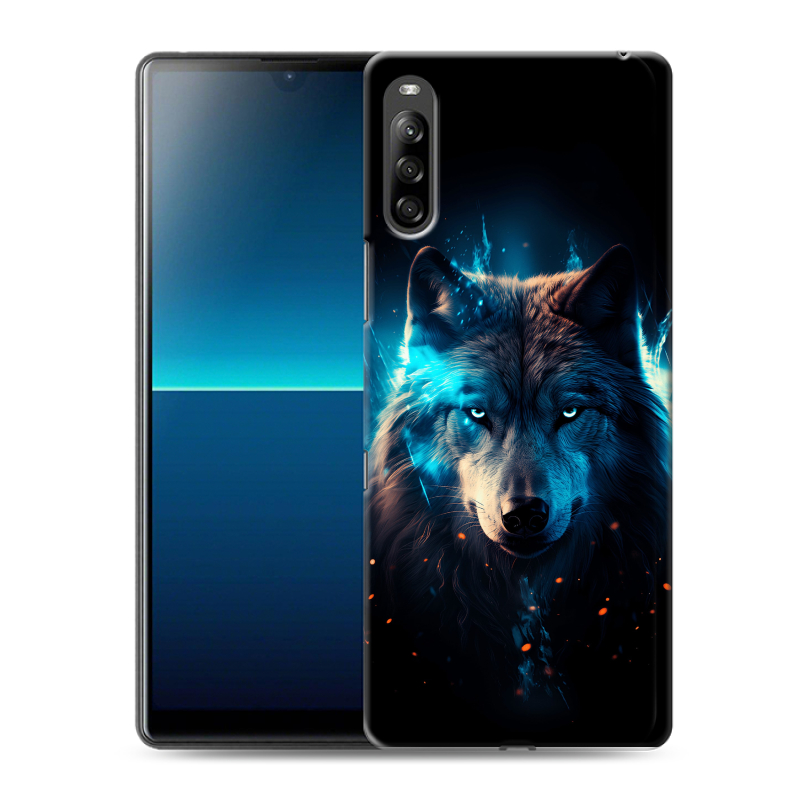 Силиконовый чехол на Sony Xperia L4 с принтом Волк ночной Силиконовый чехол на Sony Xperia L4 с принтом Волк ночной