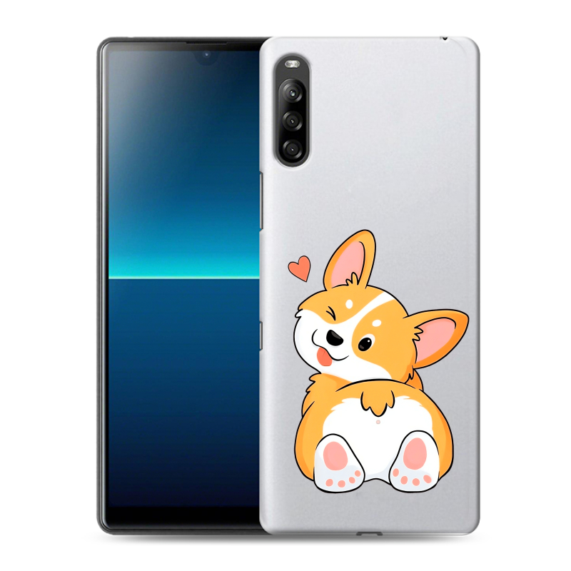 Силиконовый чехол на Sony Xperia L4 с принтом Корги Силиконовый чехол на Sony Xperia L4 с принтом Корги