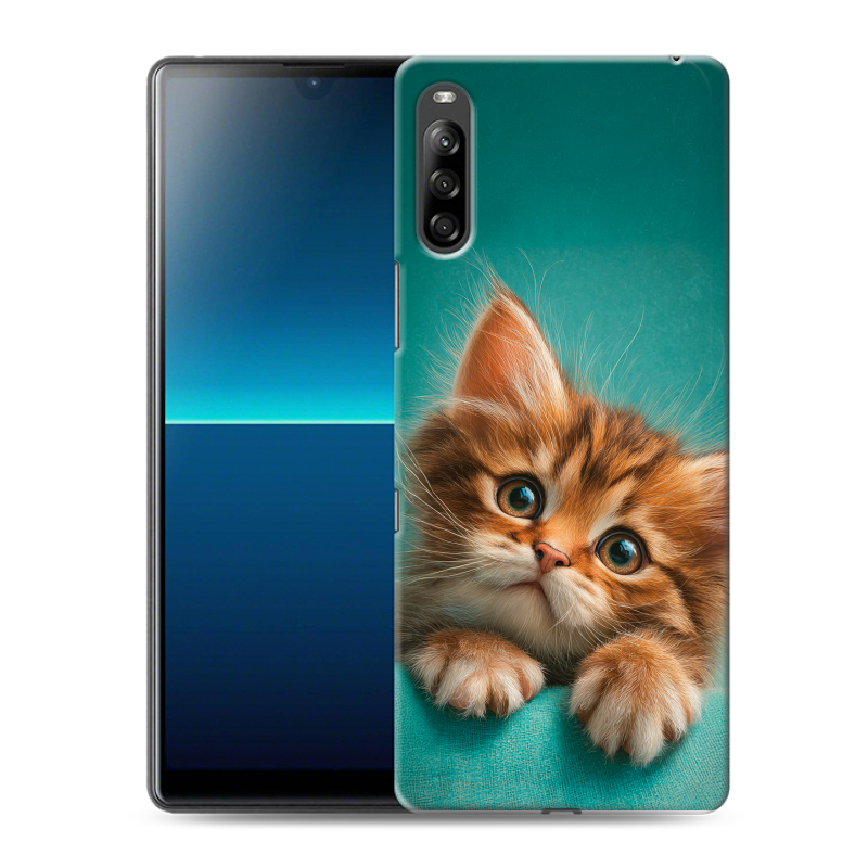 Силиконовый чехол на Sony Xperia L4 с принтом котенок Силиконовый чехол на Sony Xperia L4 с принтом котенок
