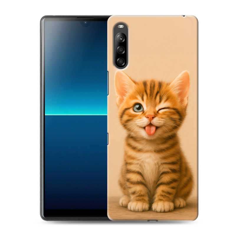 Силиконовый чехол на Sony Xperia L4 с принтом котенок Силиконовый чехол на Sony Xperia L4 с принтом котенок