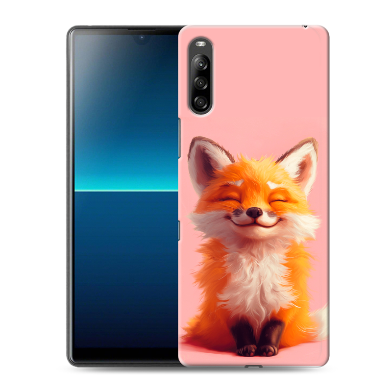 Силиконовый чехол на Sony Xperia L4 с принтом милая лиса Силиконовый чехол на Sony Xperia L4 с принтом милая лиса