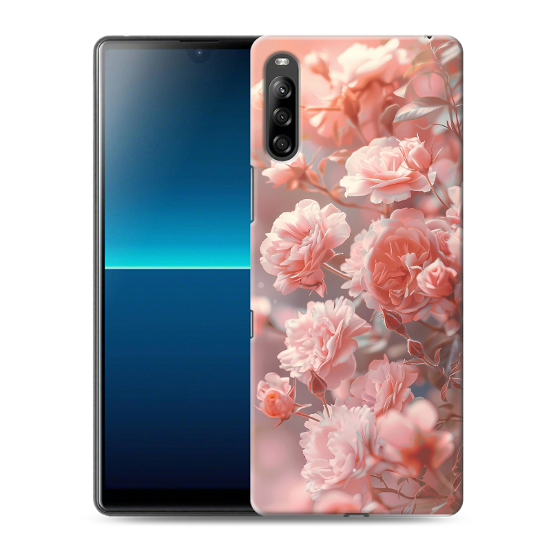 Силиконовый чехол на Sony Xperia L4 с принтом Розовые розы Силиконовый чехол на Sony Xperia L4 с принтом Розовые розы