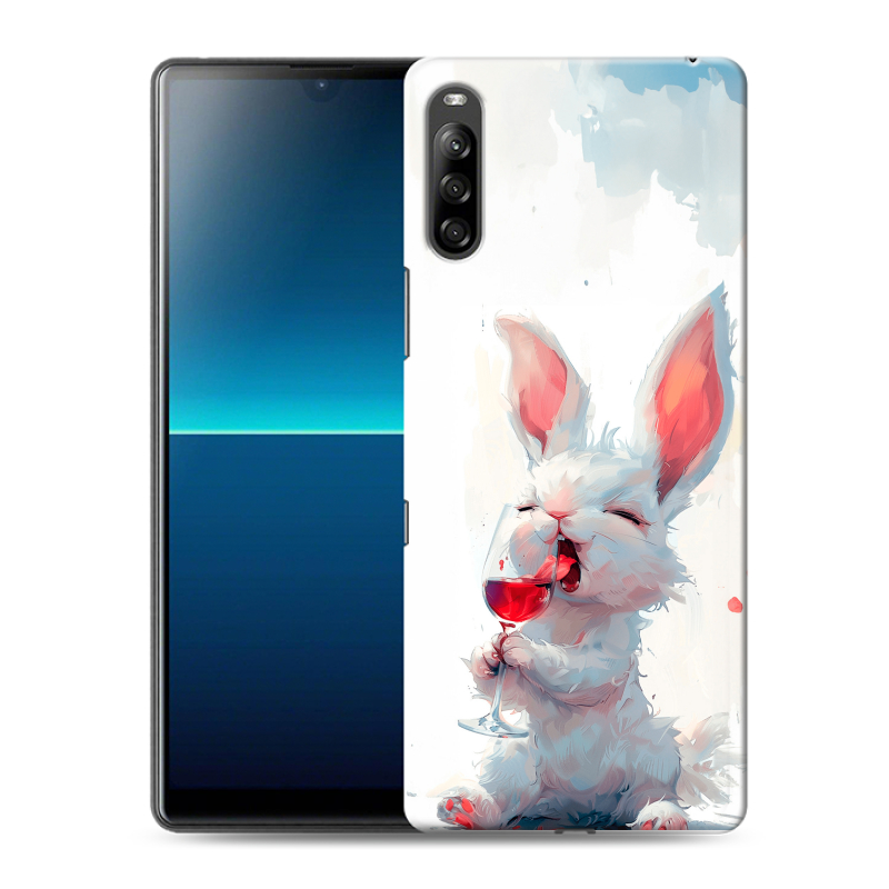 Силиконовый чехол на Sony Xperia L4 с принтом кролик зайчик Силиконовый чехол на Sony Xperia L4 с принтом кролик зайчик