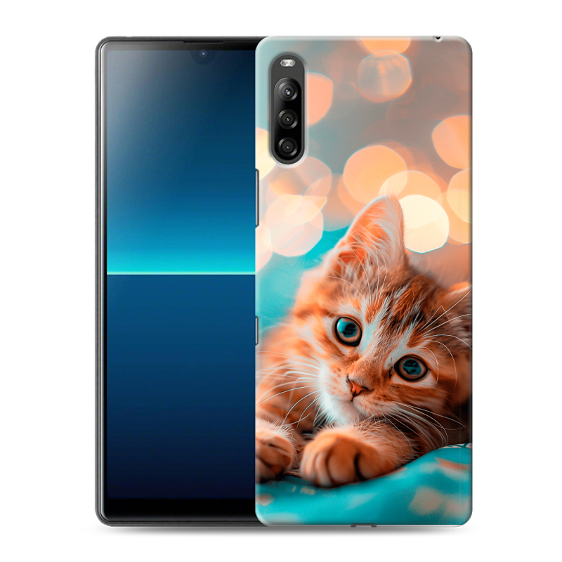 Силиконовый чехол на Sony Xperia L4 с принтом котик Силиконовый чехол на Sony Xperia L4 с принтом котик