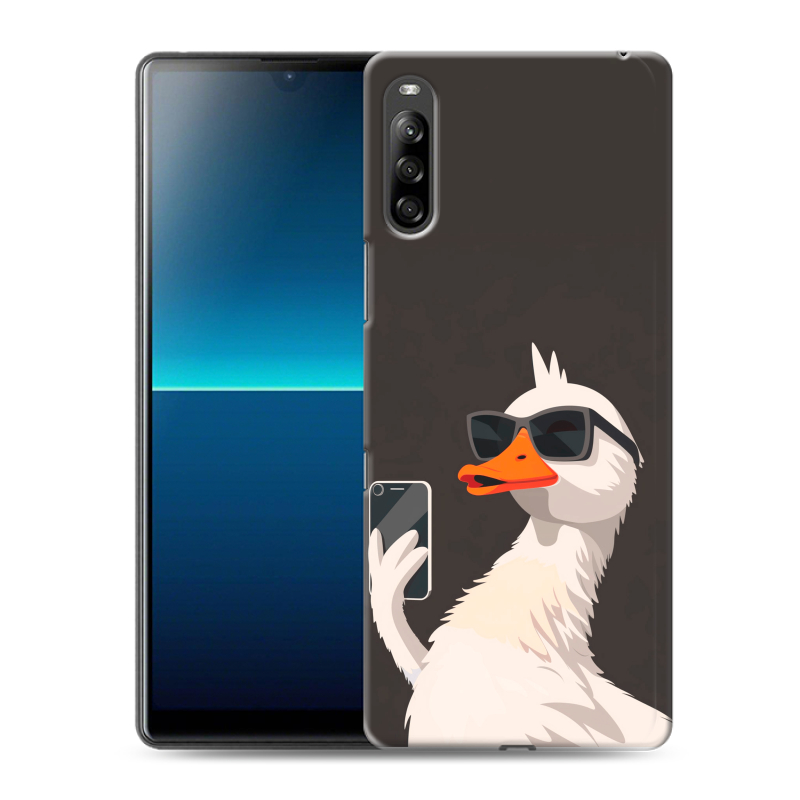 Силиконовый чехол на Sony Xperia L4 с принтом утка в очках Силиконовый чехол на Sony Xperia L4 с принтом утка в очках