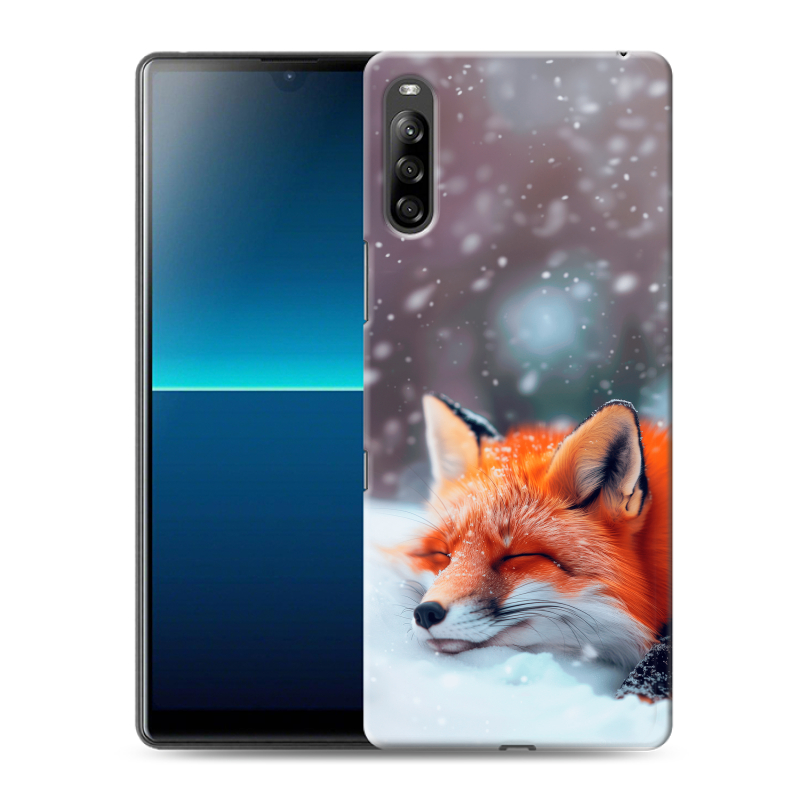 Силиконовый противоударный чехол на Sony Xperia L4 с принтом лиса Силиконовый противоударный чехол на Sony Xperia L4 с принтом лиса