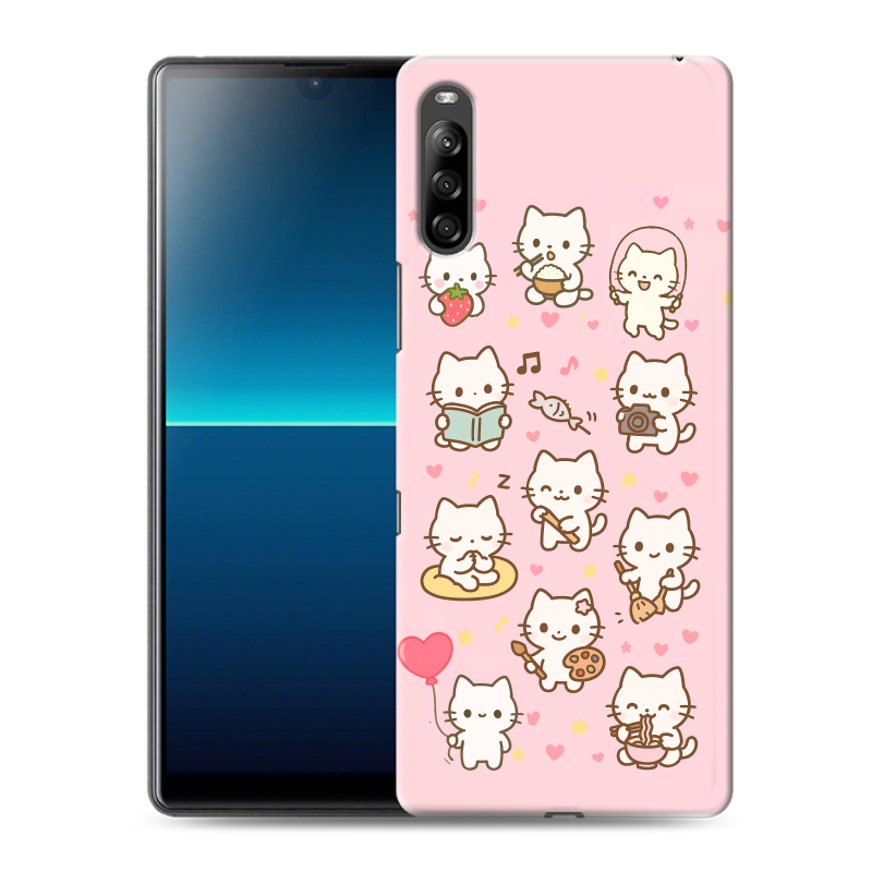 Силиконовый чехол на Sony Xperia L4 с принтом Hello Kitty Хелоу Кити Силиконовый чехол на Sony Xperia L4 с принтом Hello Kitty Хелоу Кити