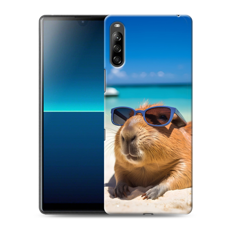 Силиконовый чехол на Sony Xperia L4 с принтом Капибара Силиконовый чехол на Sony Xperia L4 с принтом Капибара