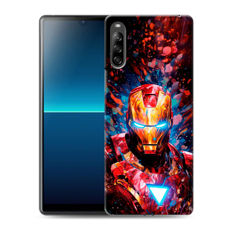 Силиконовый чехол на Sony Xperia L4 с принтом Железный человек Ironman Силиконовый чехол на Sony Xperia L4 с принтом Железный человек Ironman