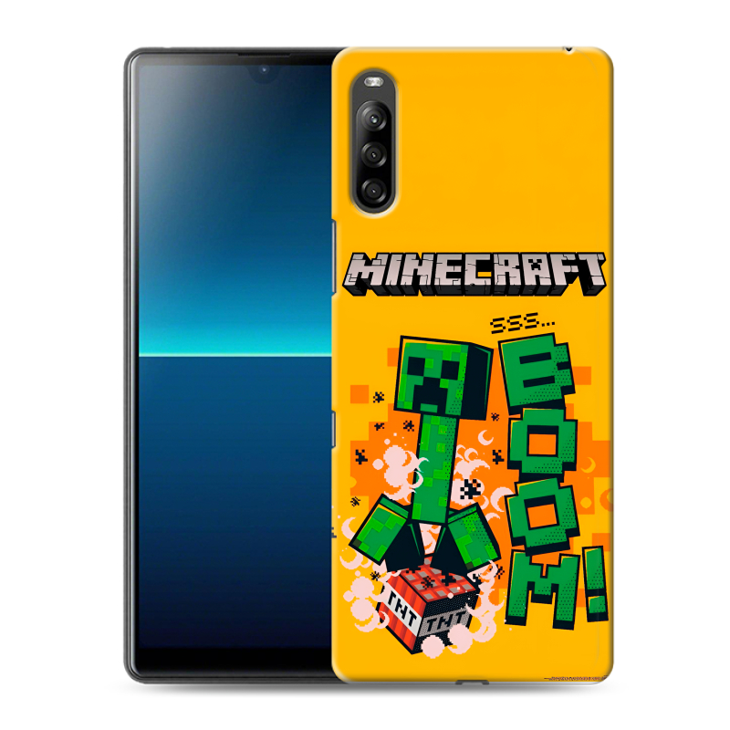 Силиконовый чехол на Sony Xperia L4 с принтом Майнкрафт Minecraft Силиконовый чехол на Sony Xperia L4 с принтом Майнкрафт Minecraft