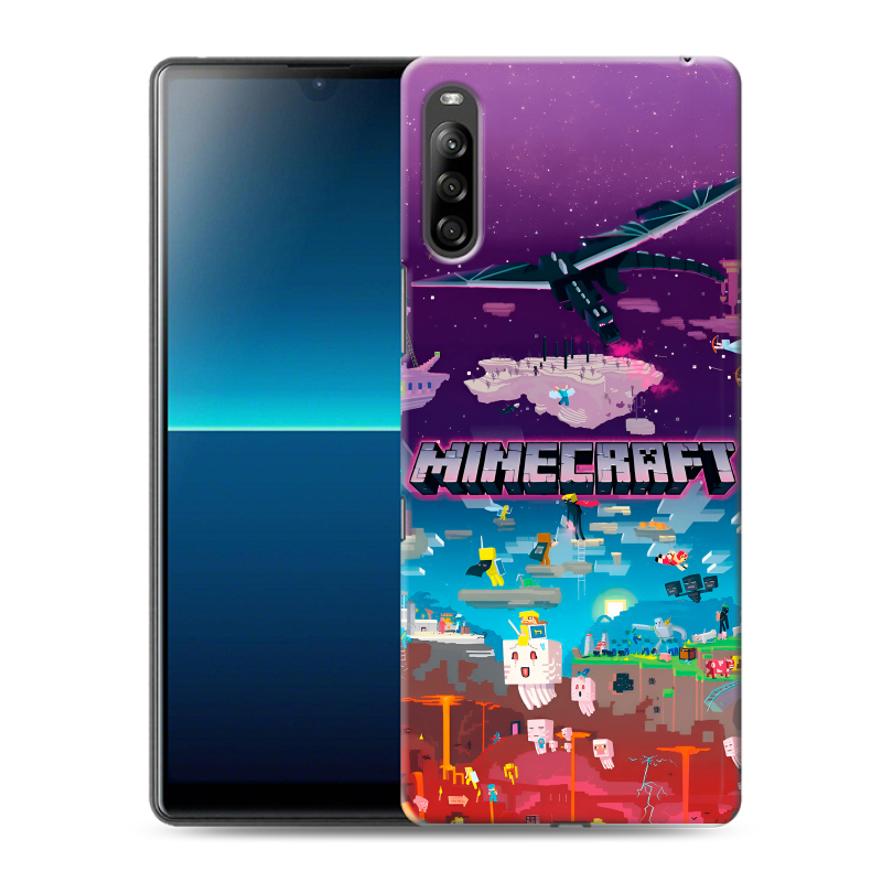 Силиконовый чехол на Sony Xperia L4 с принтом Майнкрафт Minecraft Силиконовый чехол на Sony Xperia L4 с принтом Майнкрафт Minecraft
