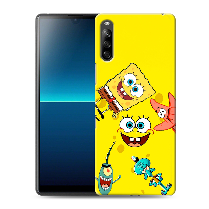 Силиконовый противоударный чехол на Sony Xperia L4 с принтом Спанч боб Спанчбоб Силиконовый противоударный чехол на Sony Xperia L4 с принтом Спанч боб Спанчбоб
