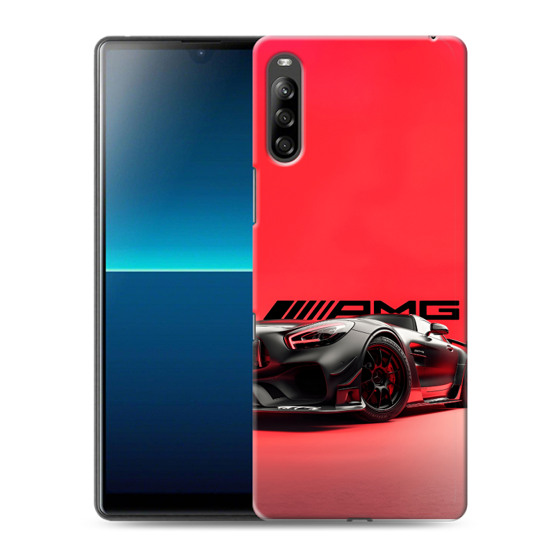 Силиконовый противоударный чехол на Sony Xperia L4 с принтом Мерседес Mercedes AMG Силиконовый противоударный чехол на Sony Xperia L4 с принтом Мерседес Mercedes AMG