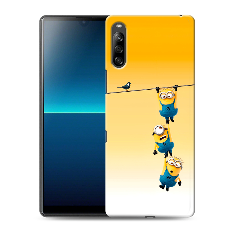 Силиконовый противоударный чехол на Sony Xperia L4 с принтом Миньоны Силиконовый противоударный чехол на Sony Xperia L4 с принтом Миньоны
