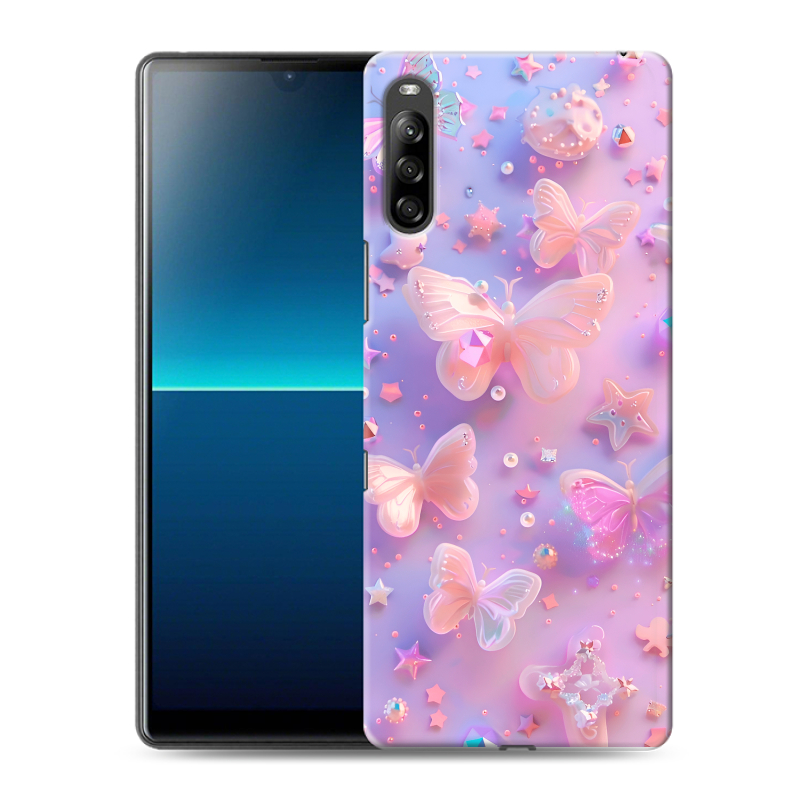 Силиконовый чехол на Sony Xperia L4 с принтом Бабочки Силиконовый чехол на Sony Xperia L4 с принтом Бабочки