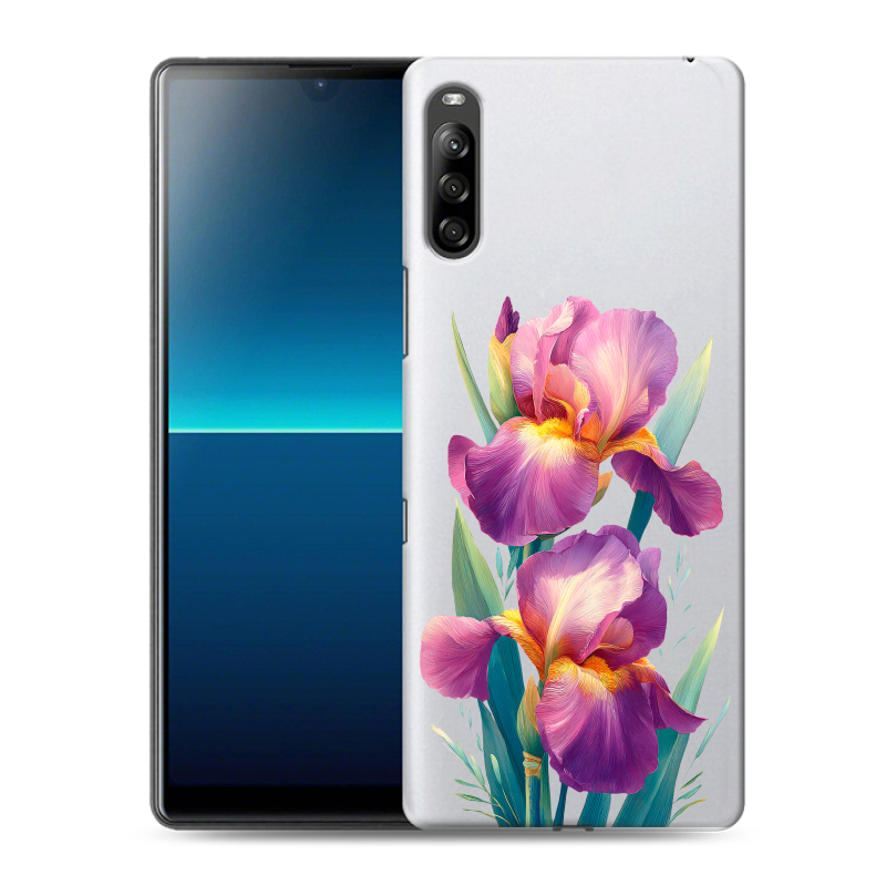 Силиконовый противоударный чехол на Sony Xperia L4 с принтом Цветы орхидеи Силиконовый противоударный чехол на Sony Xperia L4 с принтом Цветы орхидеи