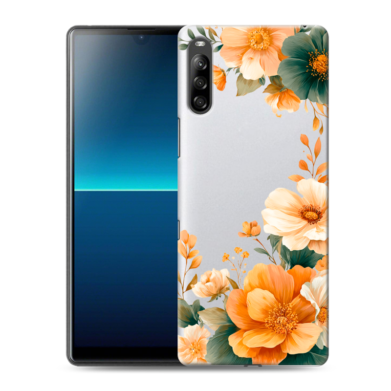 Силиконовый чехол на Sony Xperia L4 с принтом Цветы принт Силиконовый чехол на Sony Xperia L4 с принтом Цветы принт