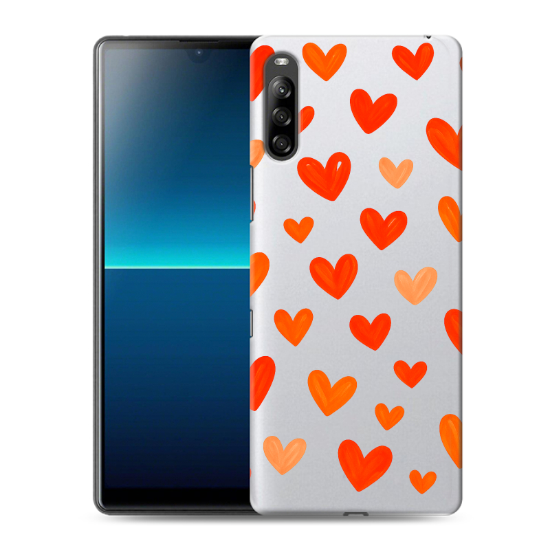 Силиконовый чехол на Sony Xperia L4 с принтом Сердечки Силиконовый чехол на Sony Xperia L4 с принтом Сердечки