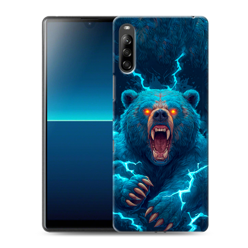 Силиконовый противоударный чехол на Sony Xperia L4 с принтом Медведь Силиконовый противоударный чехол на Sony Xperia L4 с принтом Медведь