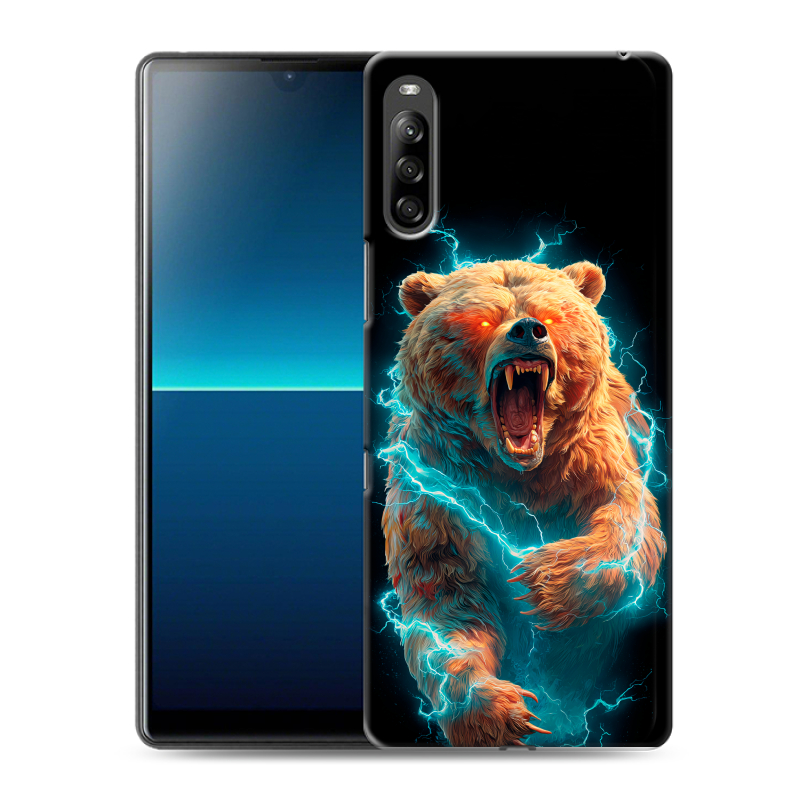 Силиконовый чехол на Sony Xperia L4 с принтом Медведь Силиконовый чехол на Sony Xperia L4 с принтом Медведь