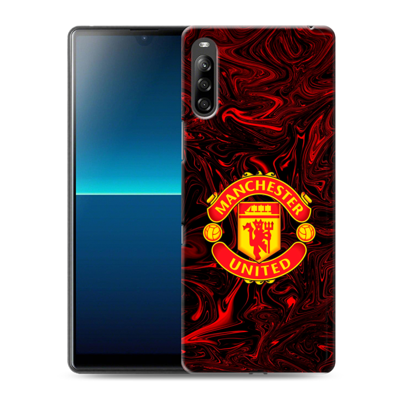 Силиконовый чехол на Sony Xperia L4 с принтом Manchester United Силиконовый чехол на Sony Xperia L4 с принтом Manchester United