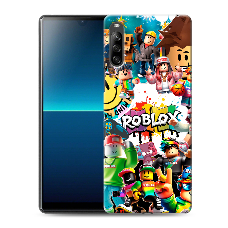 Силиконовый противоударный чехол на Sony Xperia L4 с принтом Roblox Роблокс Силиконовый противоударный чехол на Sony Xperia L4 с принтом Roblox Роблокс