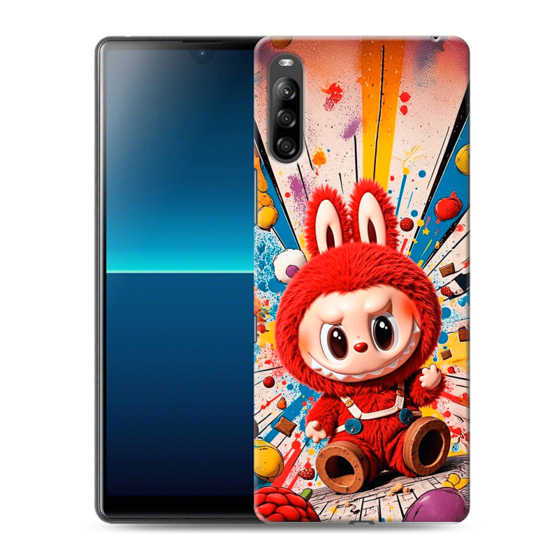 Силиконовый противоударный чехол на Sony Xperia L4 с принтом Labubu Лабубу Силиконовый противоударный чехол на Sony Xperia L4 с принтом Labubu Лабубу