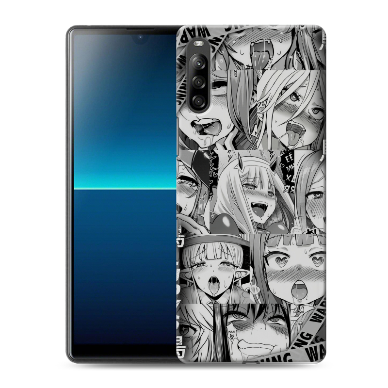 Силиконовый противоударный чехол на Sony Xperia L4 с принтом Ahegao Ахегао Аниме Силиконовый противоударный чехол на Sony Xperia L4 с принтом Ahegao Ахегао Аниме