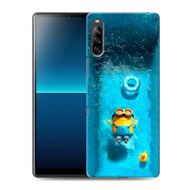 Силиконовый противоударный чехол на Sony Xperia L4 с принтом Миньоны Силиконовый противоударный чехол на Sony Xperia L4 с принтом Миньоны