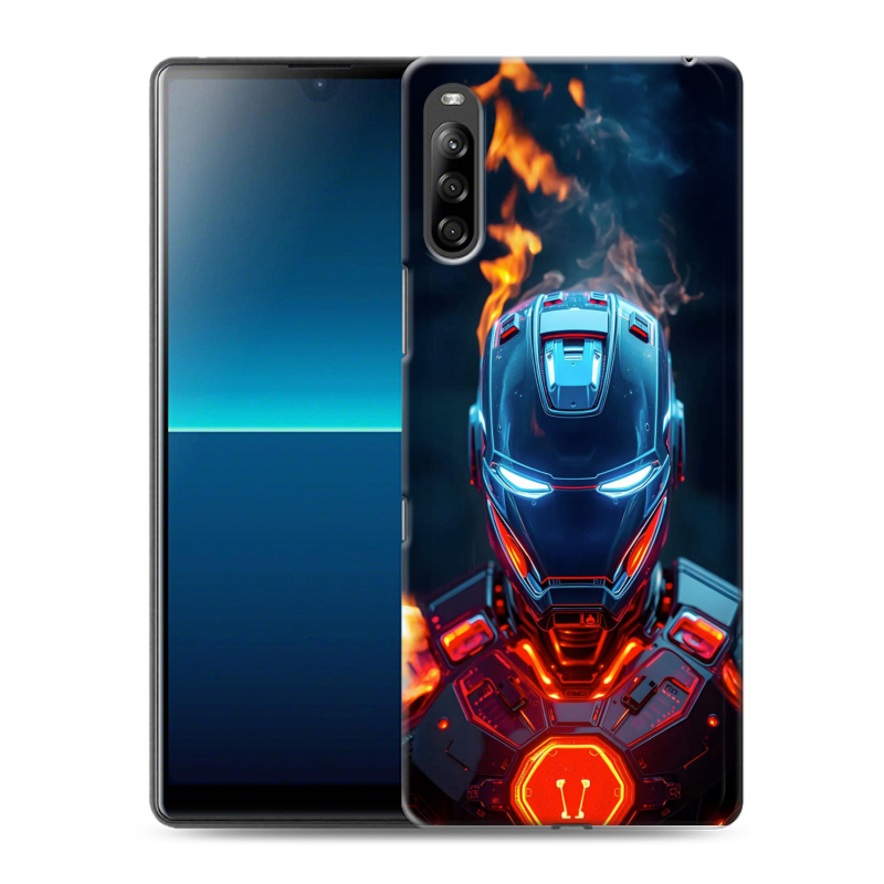 Силиконовый чехол на Sony Xperia L4 с принтом IronMan Железный человек Силиконовый чехол на Sony Xperia L4 с принтом IronMan Железный человек