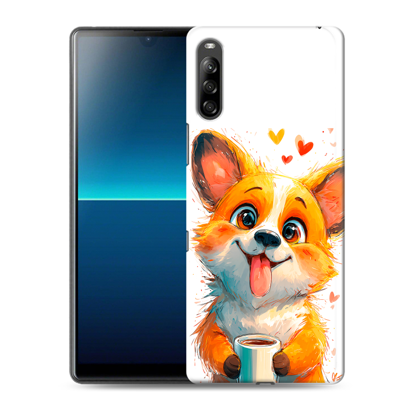 Силиконовый чехол на Sony Xperia L4 с принтом корги Силиконовый чехол на Sony Xperia L4 с принтом корги